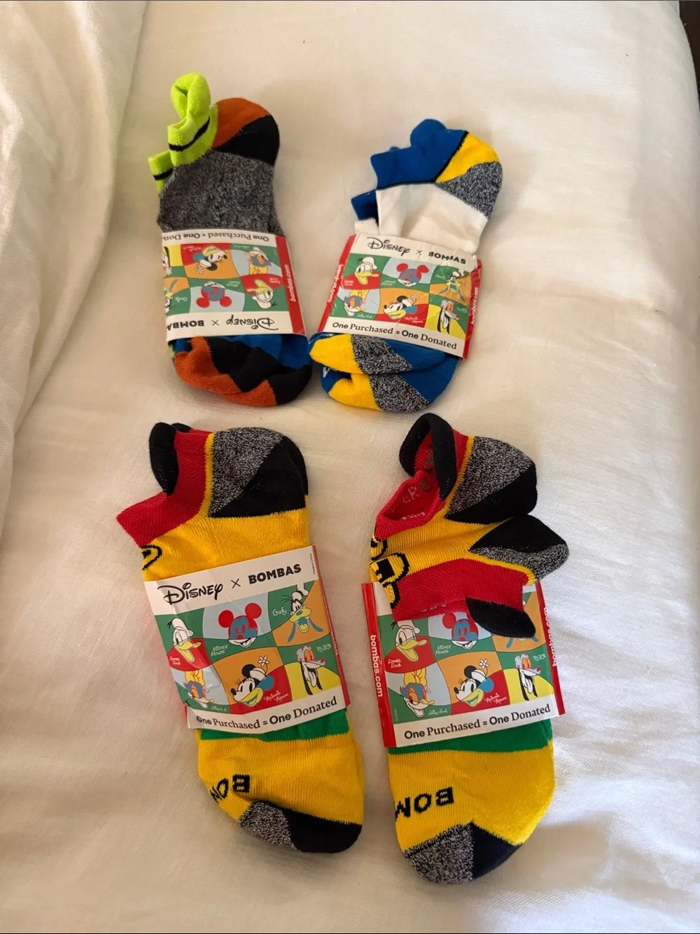 Rare HTF Bombas x Disney socks set 4.